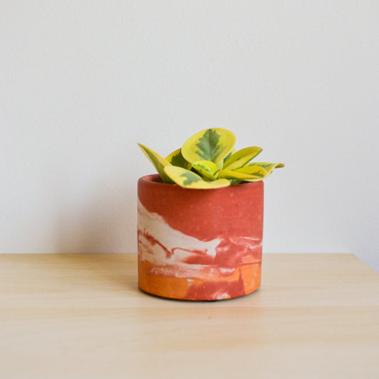 Red Watercolor Planter
